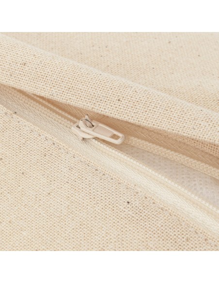 Cojin cuadrante algodón macramé Cleto natural 45x45 - funda + relleno cojines-decorativos