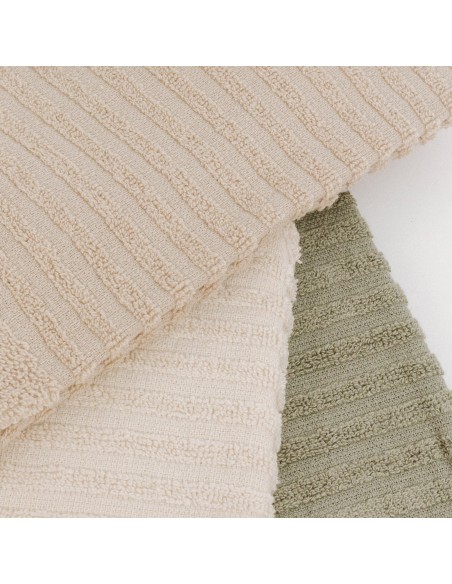 Set 3 paños de cocina algodón liso natural/topo/verde seco panos-de-cocina