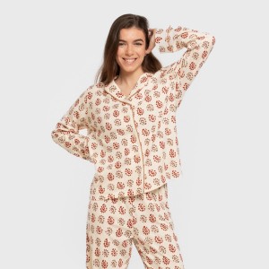 Pijama largo camisero...