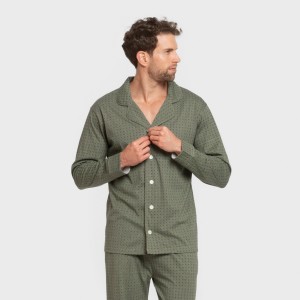 Pijama largo camisero...