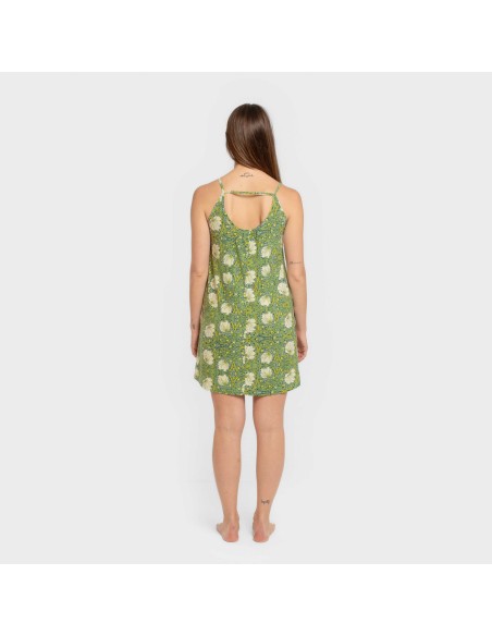 Vestido corto tirantes crepe Priya verde vestidos-y-blusones-mujer