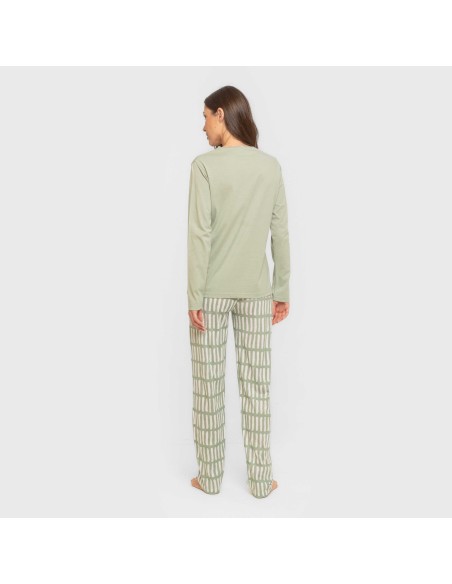 Pijama largo algodón Lemonade verde keike pijamas-largos-de-mujer
