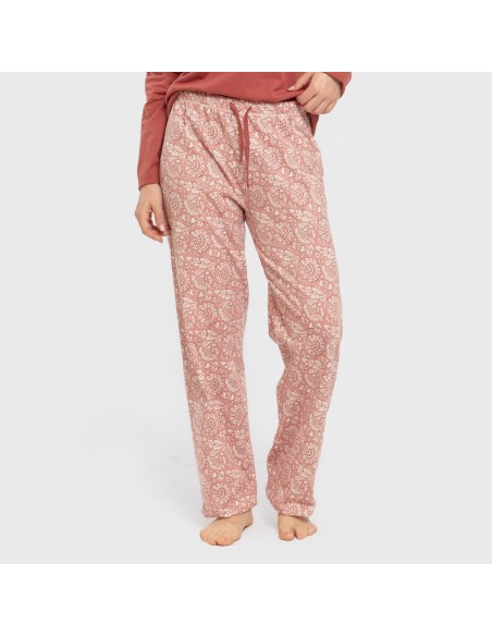 Pijama largo algodón Rastberry rosa pijamas-largos-de-mujer