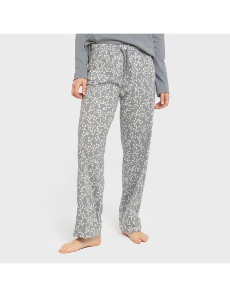 Pijama largo algodón Lauri indigo pijamas-largos-de-mujer