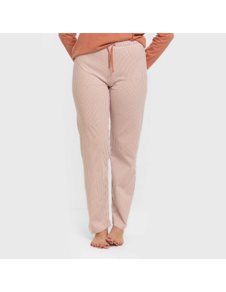 Pijama largo algodón Raya Mozarabe caldera pijamas-largos-de-mujer