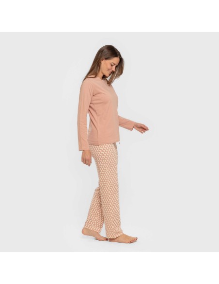 Pijama largo algodón Dunia rosa keike pijamas-largos-de-mujer