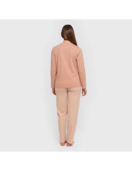 Pijama largo algodón Dunia rosa keike pijamas-largos-de-mujer