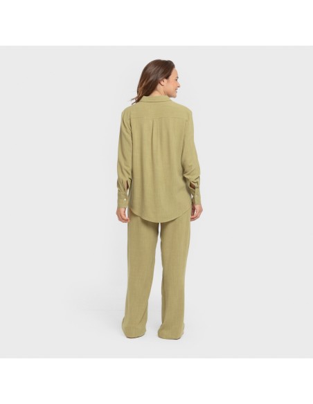 Camisa lino mujer lisa camisetas