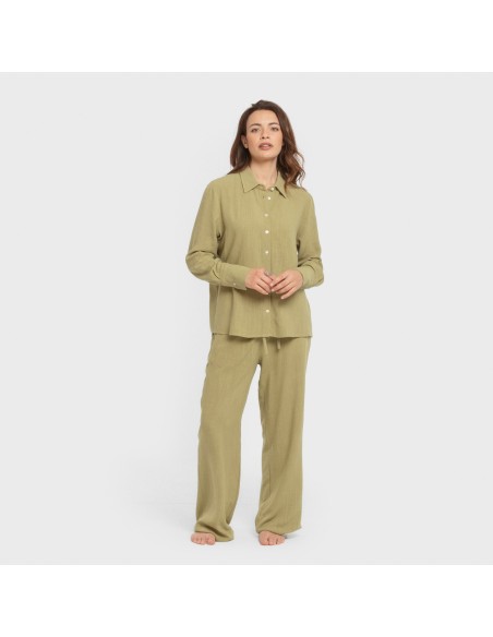 Camisa lino mujer lisa camisetas