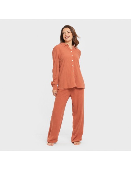 Camisa lino mujer lisa camisetas