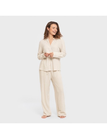 Camisa lino mujer lisa camisetas