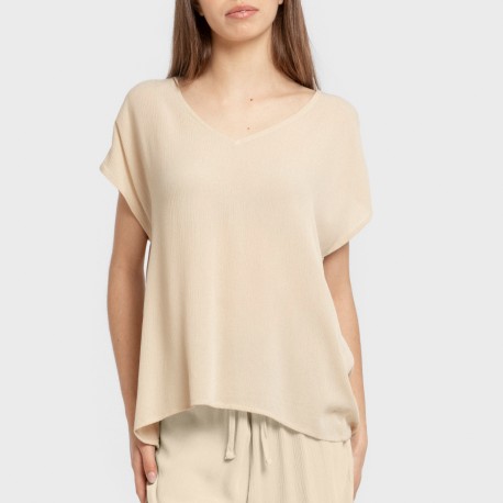 Camiseta manga fluida viscosa bambula lisa camisetas