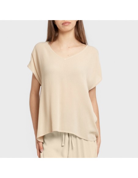 Camiseta manga fluida viscosa bambula lisa camisetas