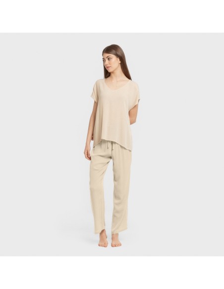 Camiseta manga fluida viscosa bambula lisa camisetas