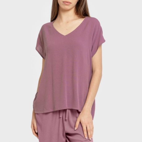 Camiseta manga fluida viscosa bambula lisa camisetas