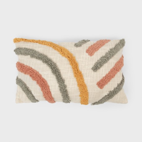 Cojín rectangular algodón 30x50 Lena - funda + relleno rectangular-estampadas