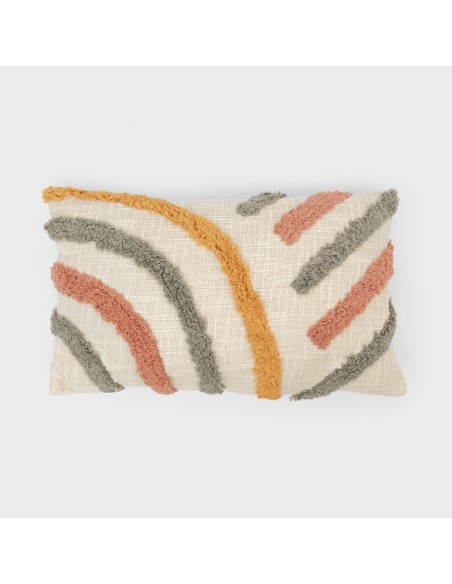 Cojín rectangular algodón 30x50 Lena - funda + relleno rectangular-estampadas