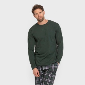 Pijama largo algodón hombre...