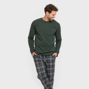 Pijama largo algodón hombre... 2