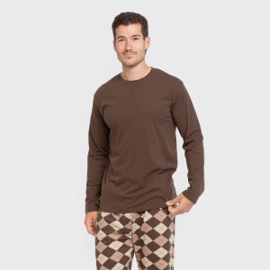 Pijama largo algodón hombre...
