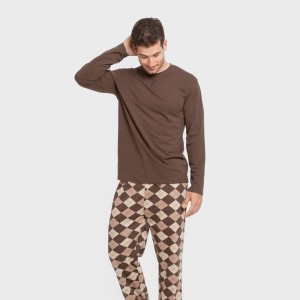 Pijama largo algodón hombre... 2