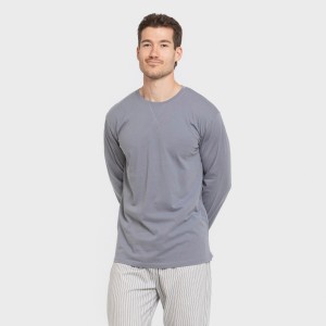 Pijama largo algodón hombre...