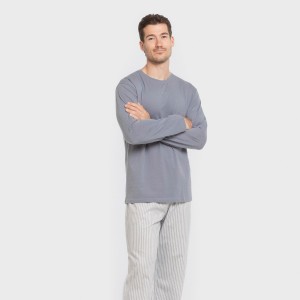 Pijama largo algodón hombre... 2