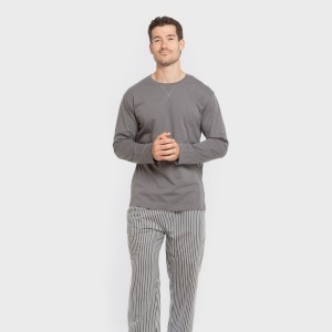 Pijama largo algodón hombre... 2