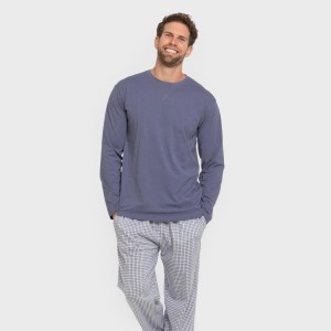Pijama largo algodón hombre... 2
