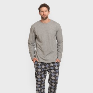Pijama largo algodón hombre...