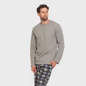 Pijama largo algodón hombre... 2