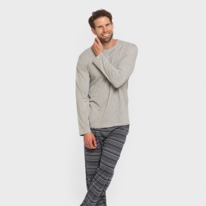 Pijama largo algodón hombre... 2