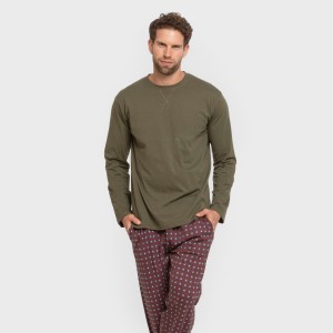 Pijama largo algodón hombre... 2
