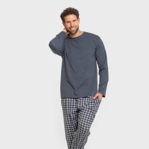 Pijama largo algodón hombre... 2