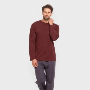 Pijama largo algodón hombre... 2