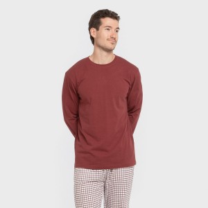 Pijama largo algodón hombre...