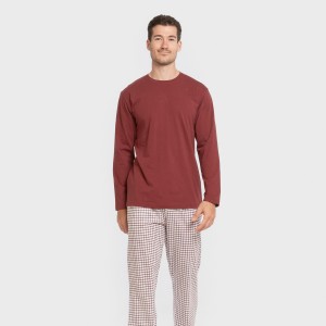 Pijama largo algodón hombre... 2