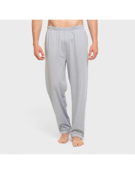 Pijama largo camisero algodón hombre Harry celeste pijamas-largos-hombre