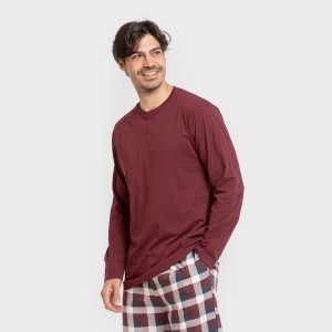 Pijama largo algodón hombre... 2