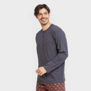 Pijama largo algodón hombre... 2