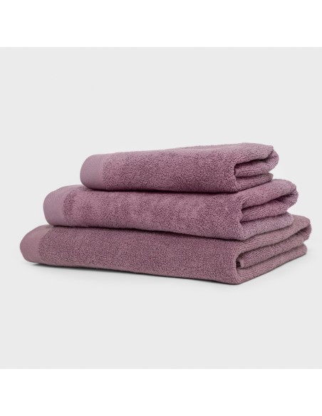 Toalla de baño 400gr Doble rizo morada toallas