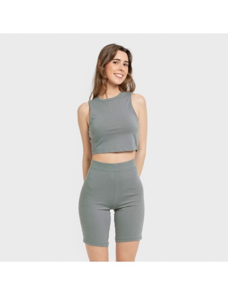Top tirantes algodón deportivo liso ropa-deporte-mujer