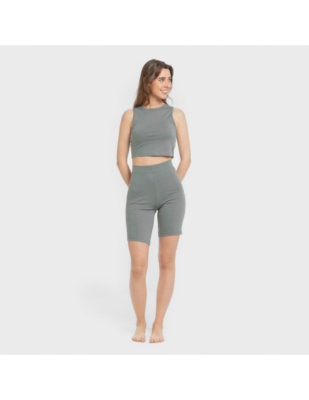 Top tirantes algodón deportivo liso ropa-deporte-mujer