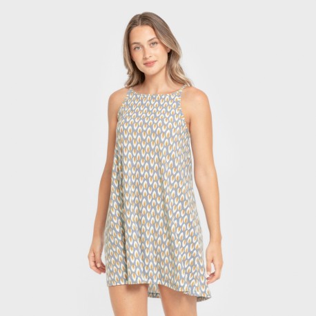 Vestido corto tirantes crepe Zac agua marina vestidos-y-blusones-mujer