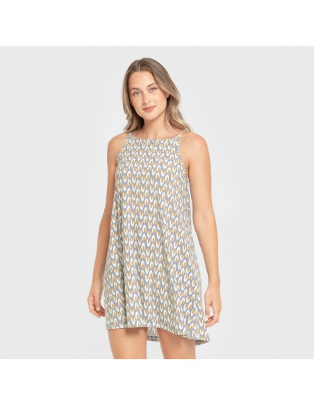 Vestido corto tirantes crepe Zac agua marina vestidos-y-blusones-mujer
