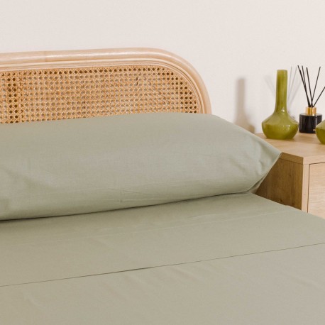 Juego de sábanas algodón lisas cama-90
