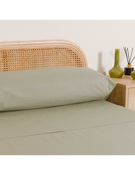 Juego de sábanas algodón lisas cama-90