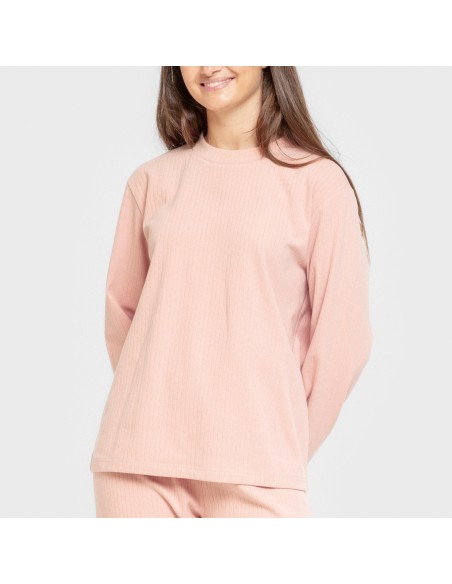 Pijama canalé Raya ancha lisa pijamas-largos-de-mujer