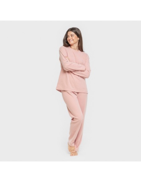 Pijama canalé Raya ancha lisa pijamas-largos-de-mujer