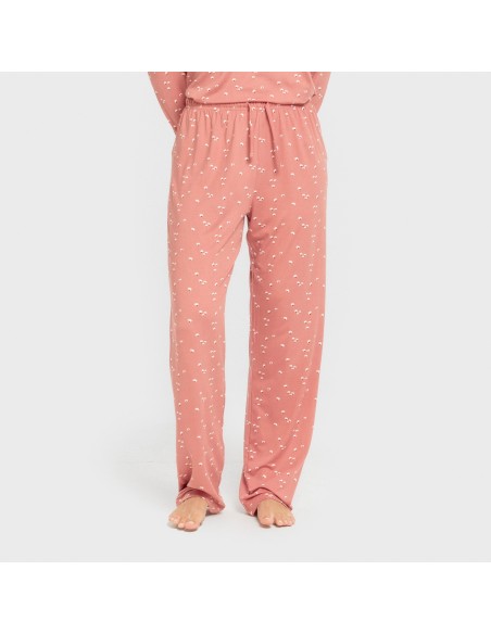 Pijama largo mujer soft Tabitha marsala pijamas-largos-de-mujer